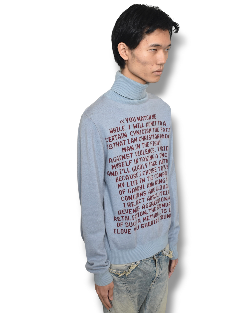 18aw CHRISTIAN DADA high-neck knit top