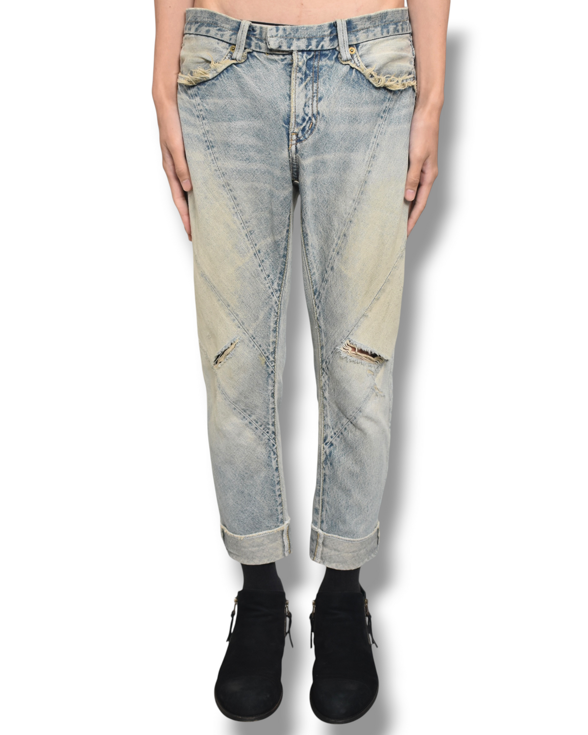 12aw UNDERCOVER faded denim pants