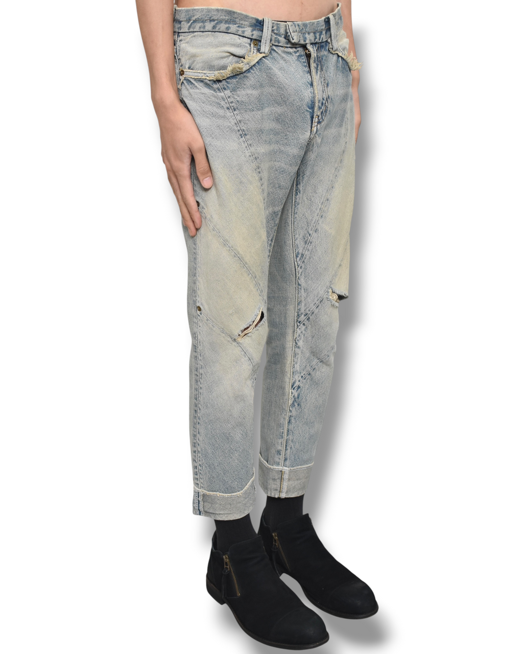 12aw UNDERCOVER faded denim pants