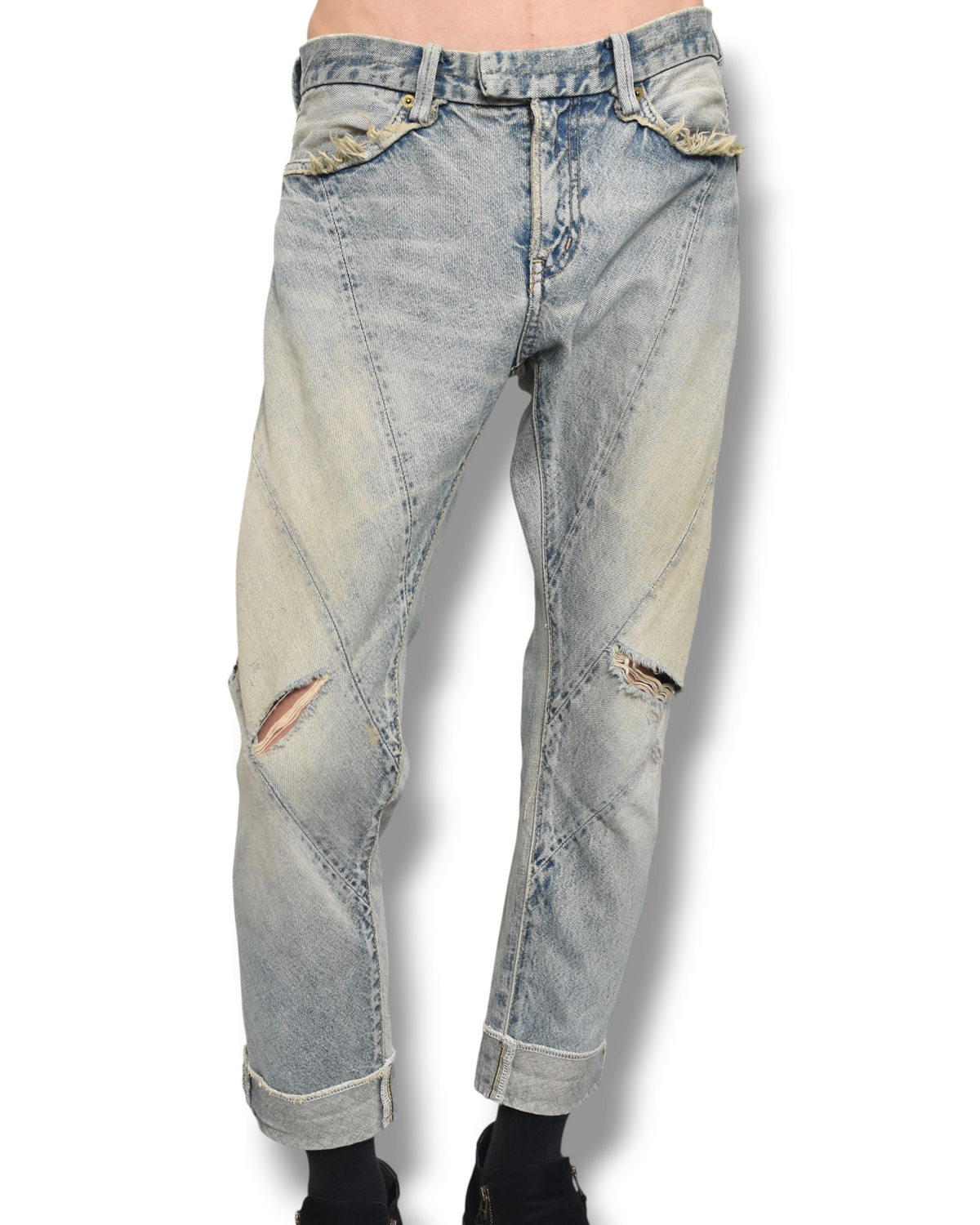 12aw UNDERCOVER faded denim pants