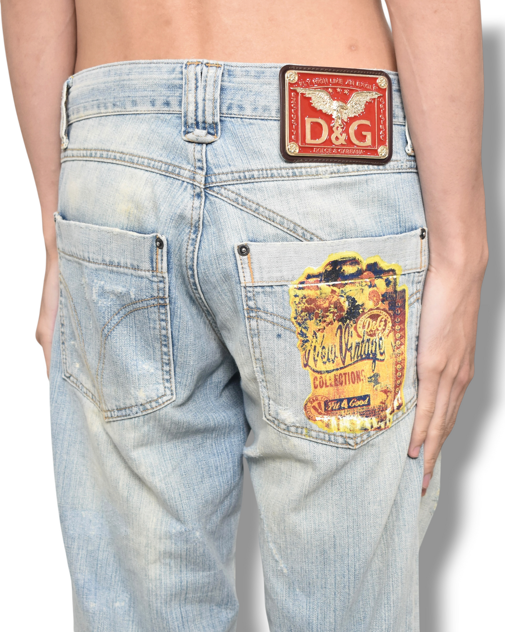 D&G damaged denim pants