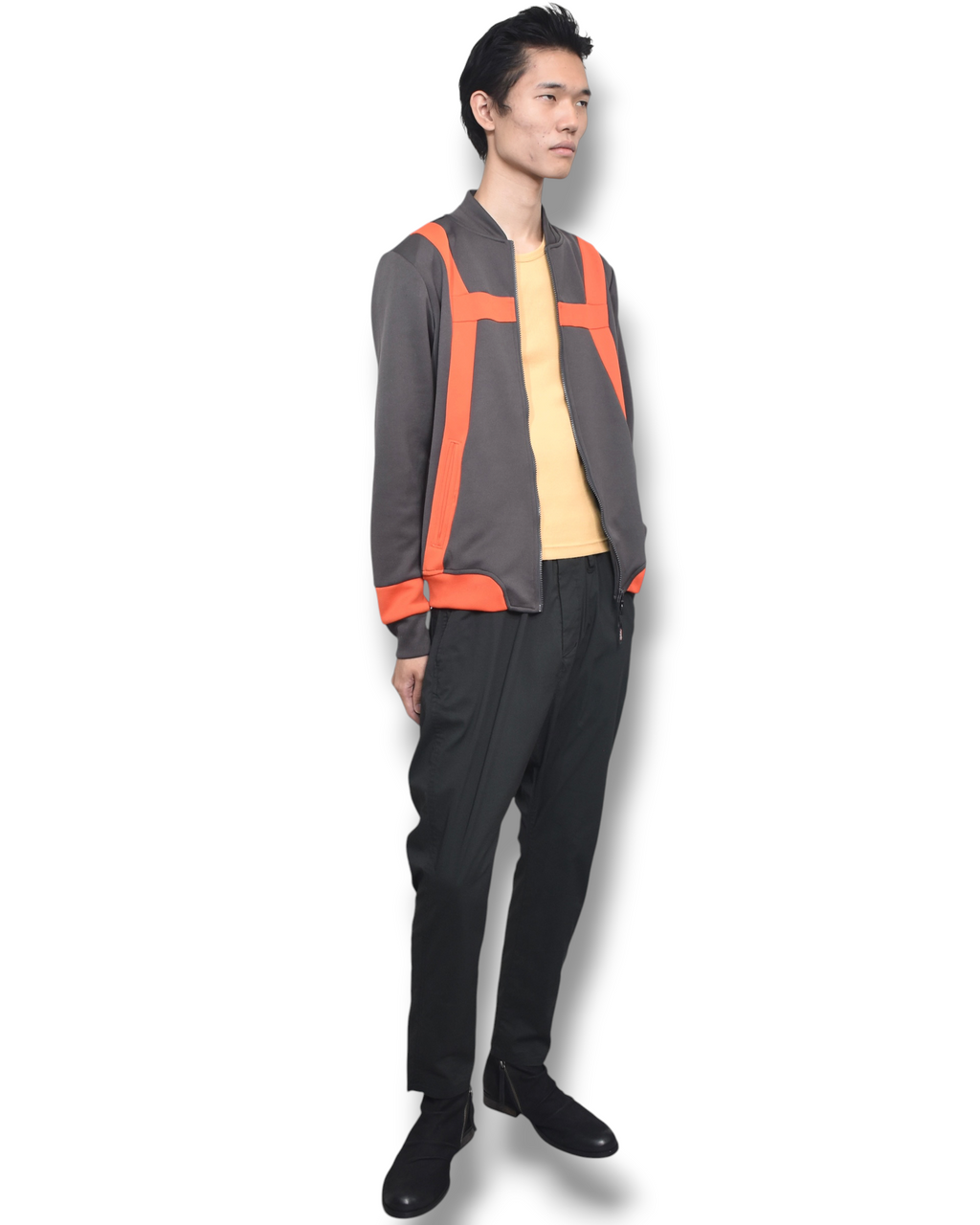 DIESEL cross-lined zip up track brouson