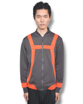 DIESEL cross-lined zip up track brouson