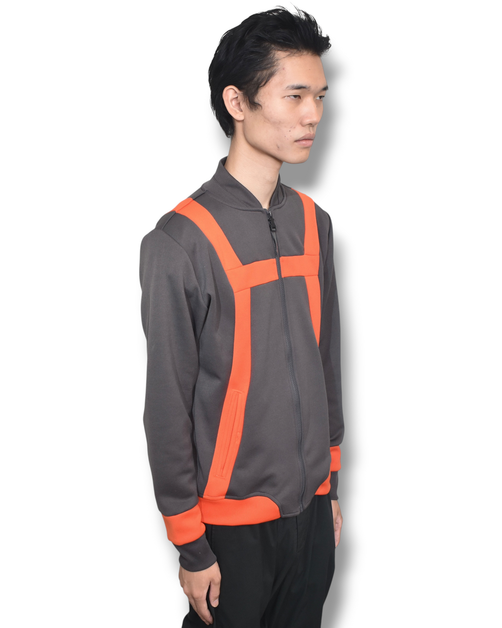 DIESEL cross-lined zip up track brouson