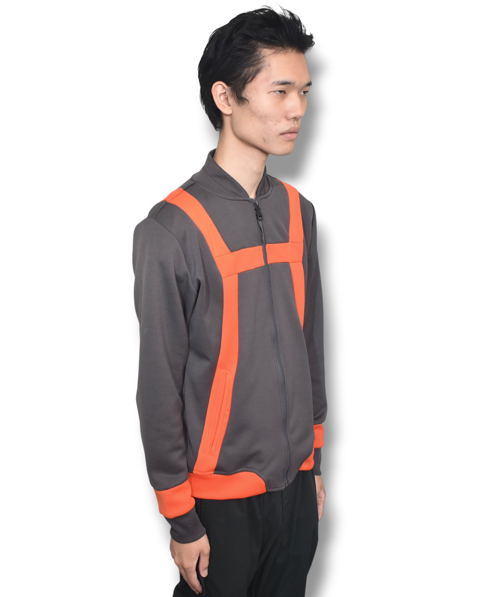 DIESEL cross-lined zip up track brouson
