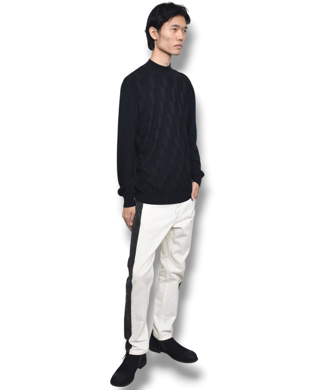 VERSACE CLASSIC waffle knit top