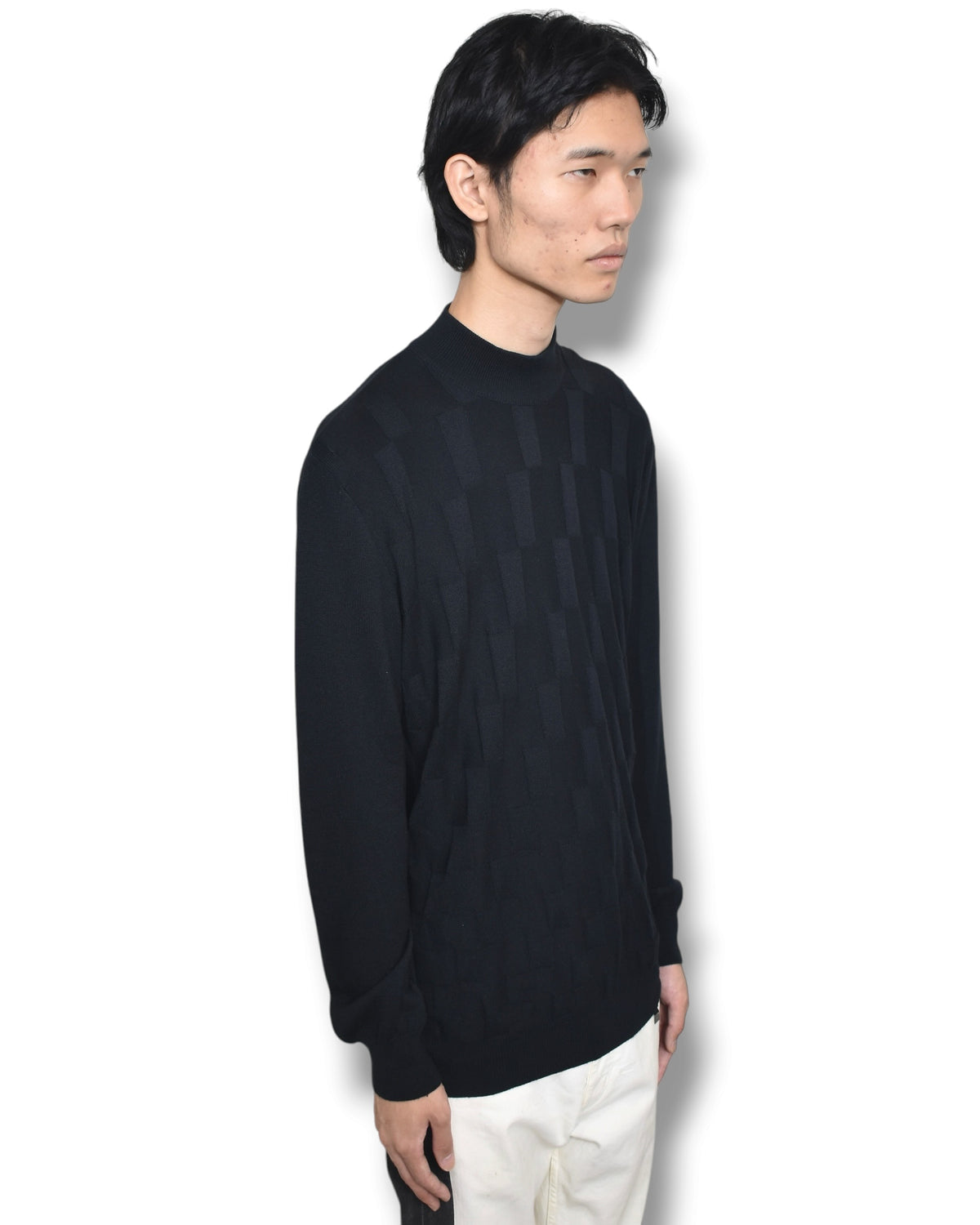 VERSACE CLASSIC waffle knit top