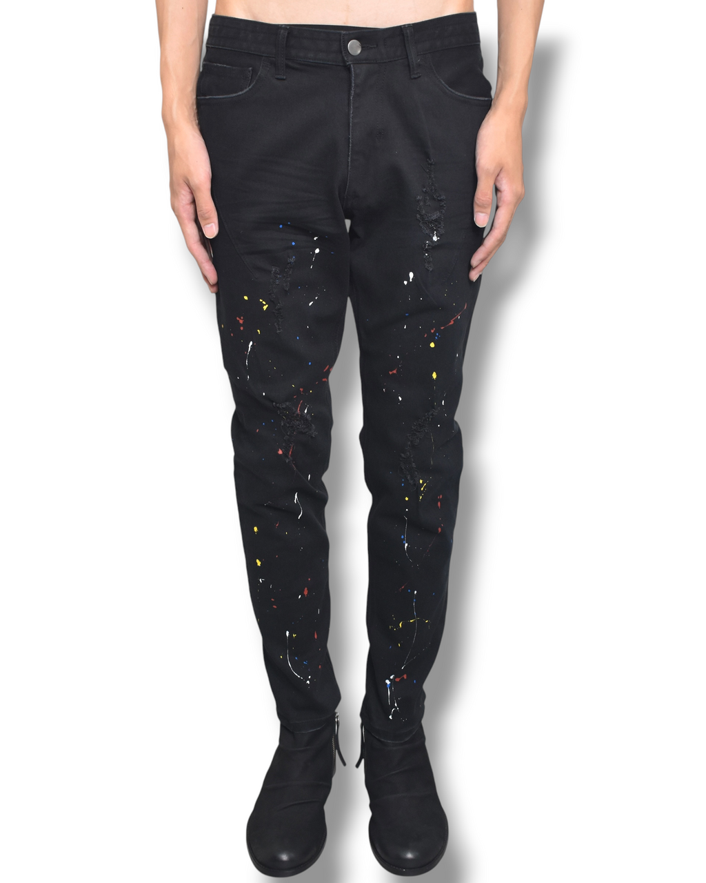 NUMBER NINE painted denim pants