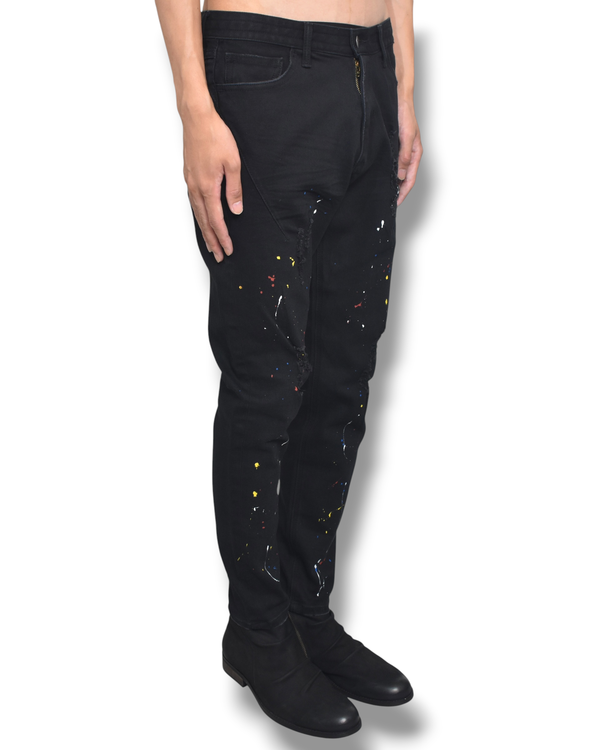 NUMBER NINE painted denim pants