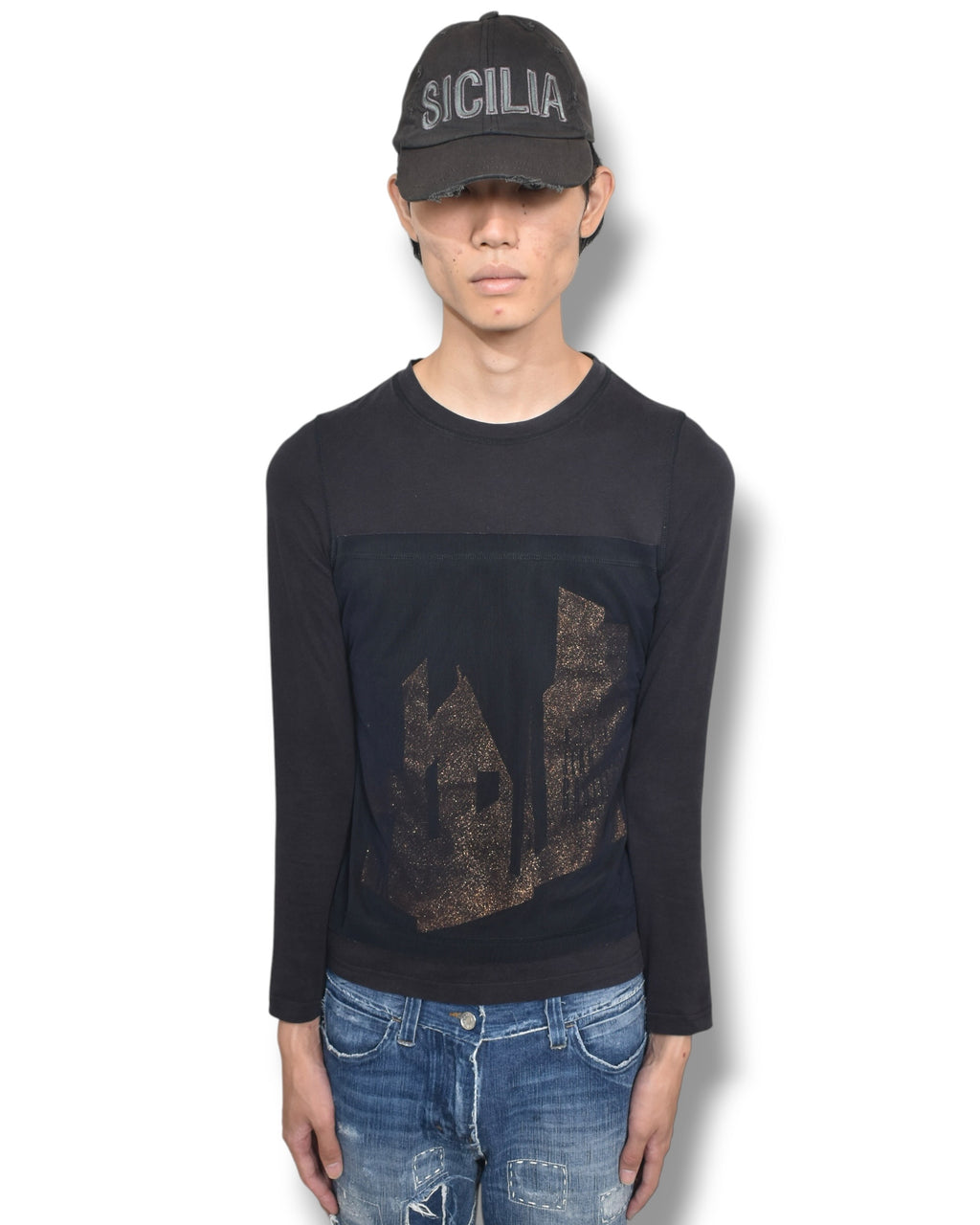 JEAN PAUL GAULTIER FEMME layered long sleeve top