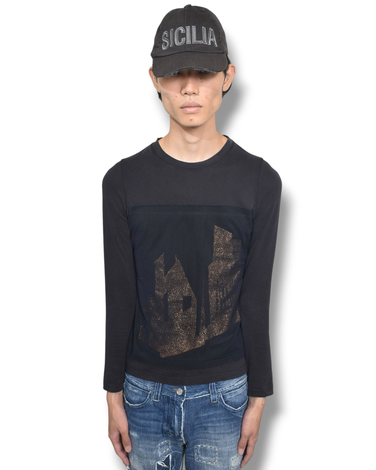 JEAN PAUL GAULTIER FEMME layered long sleeve top