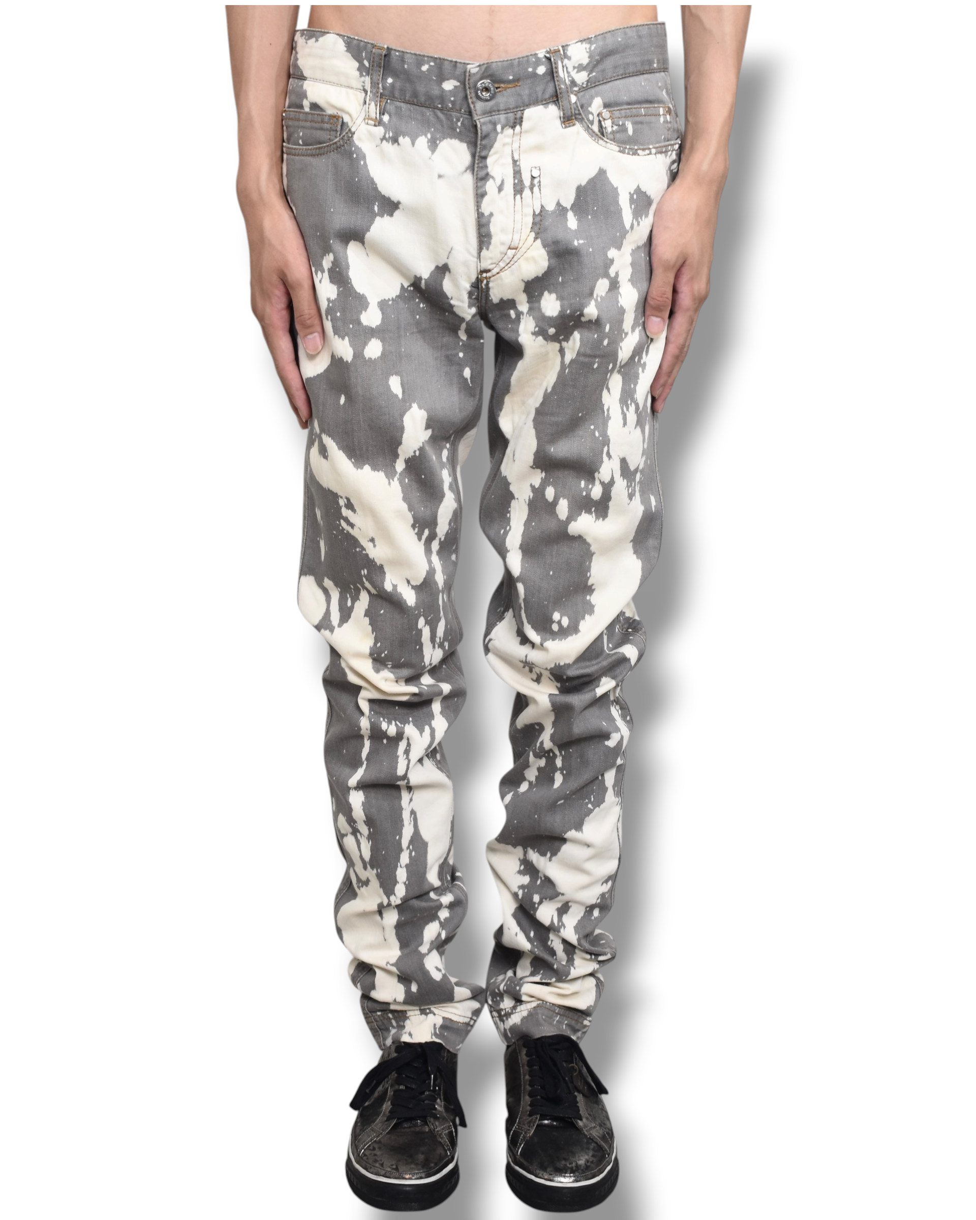 DOLCE&GABBANA bleached denim pants