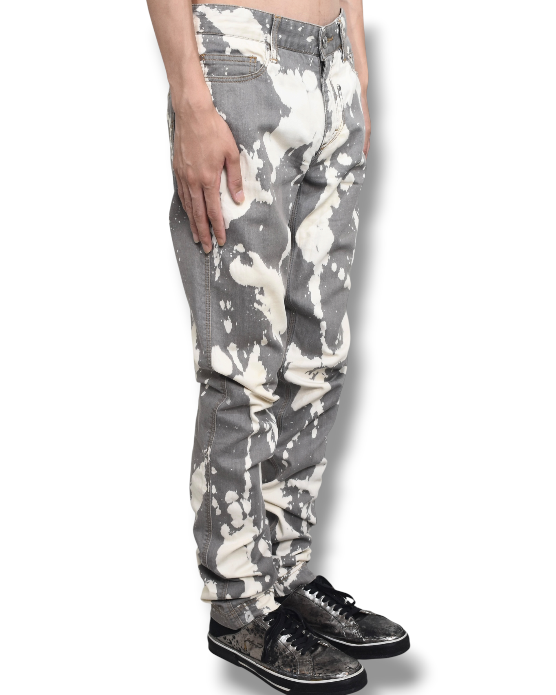 DOLCE&GABBANA bleached denim pants