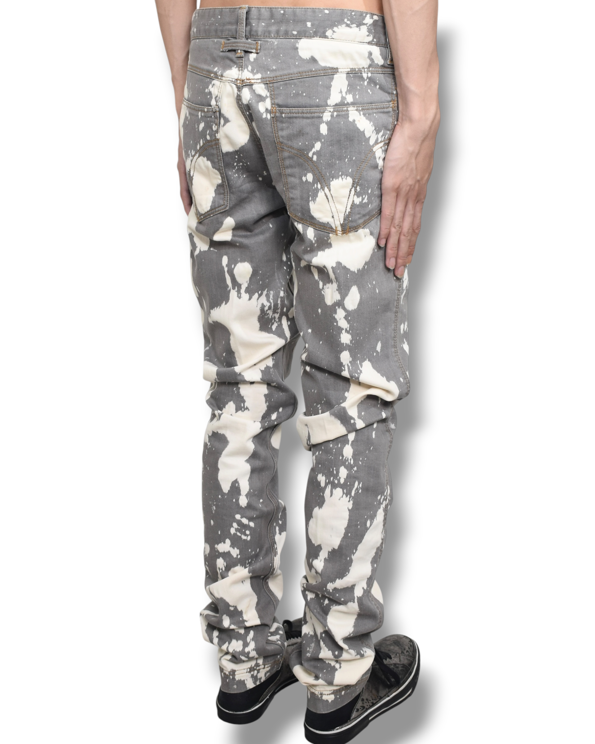 DOLCE&GABBANA bleached denim pants