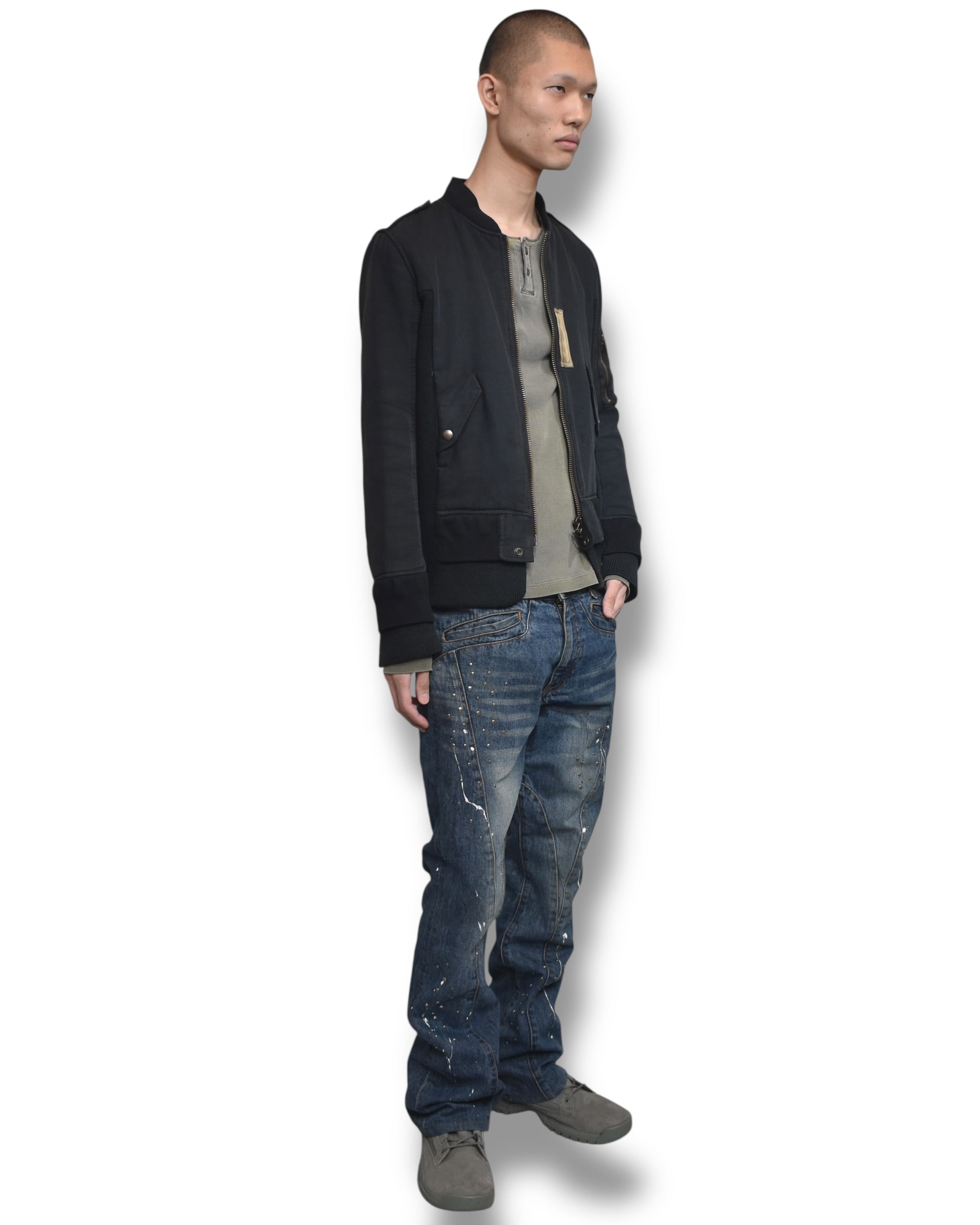 MIHARA YASUHIRO knit switching blouson