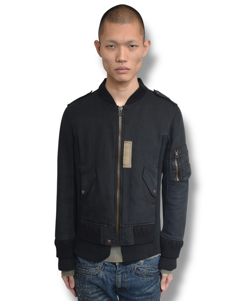 MIHARA YASUHIRO knit switching blouson