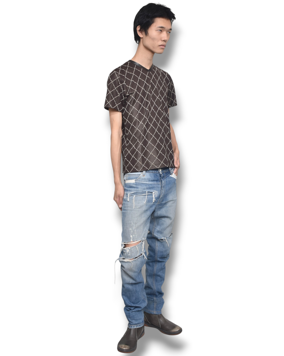 GAULTIER OBJET bias T-shirt