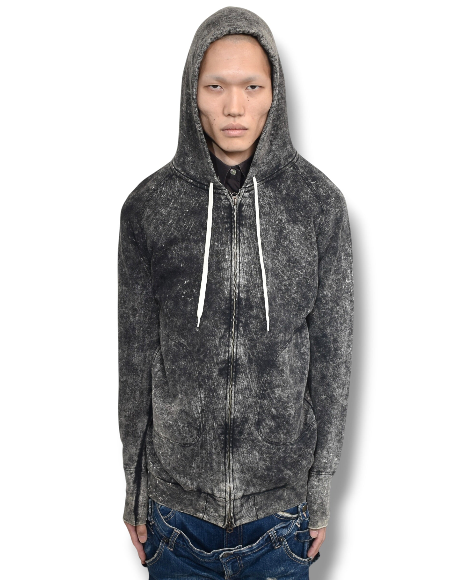 JUVENILEHALLROLLCALL faded zip up hoodie
