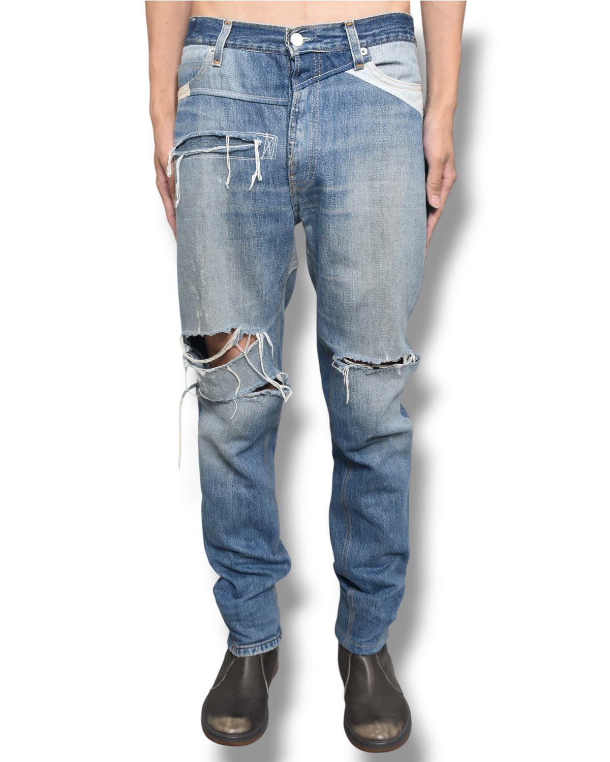 VINTIANDREWS damaged denim pants