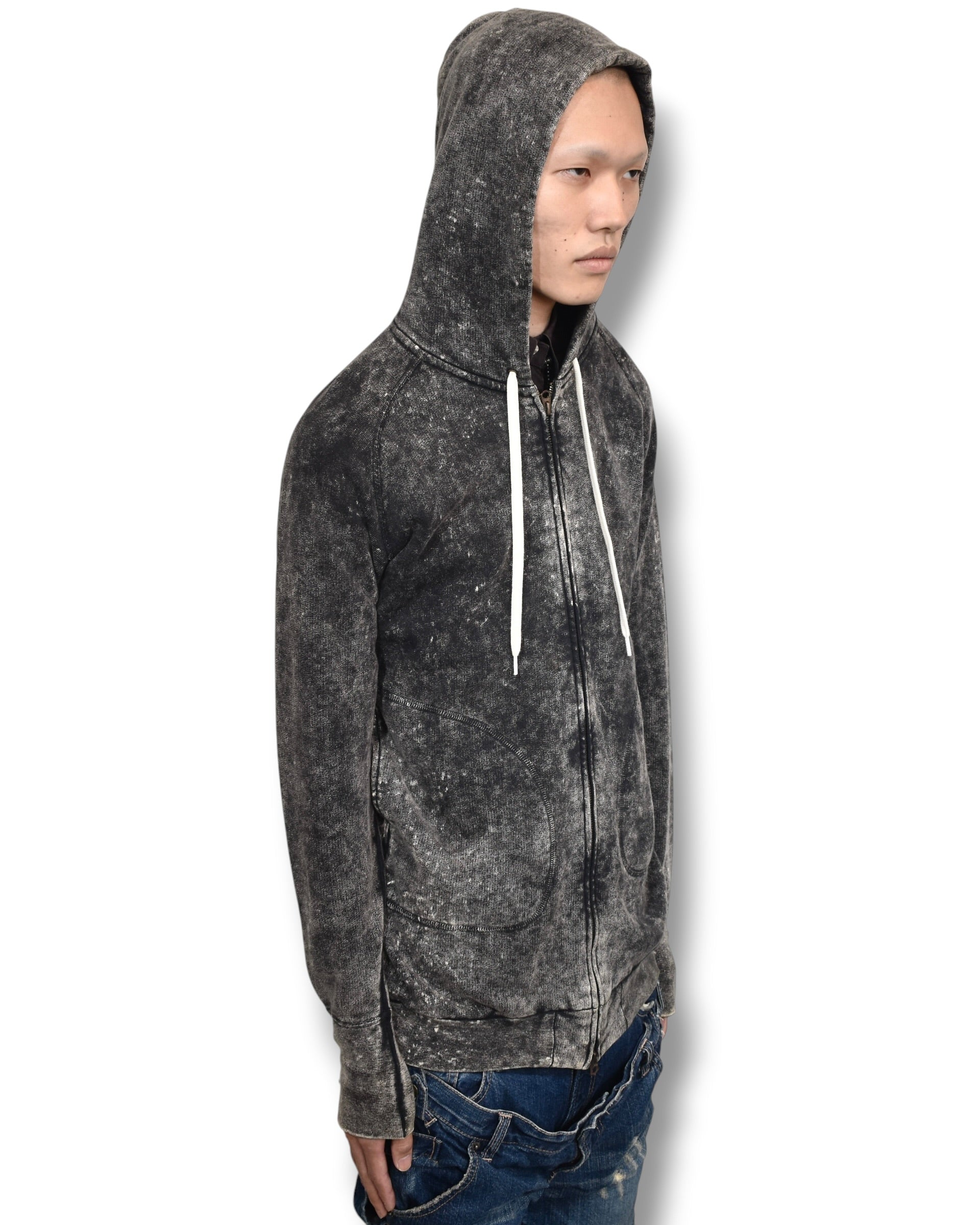 JUVENILEHALLROLLCALL faded zip up hoodie
