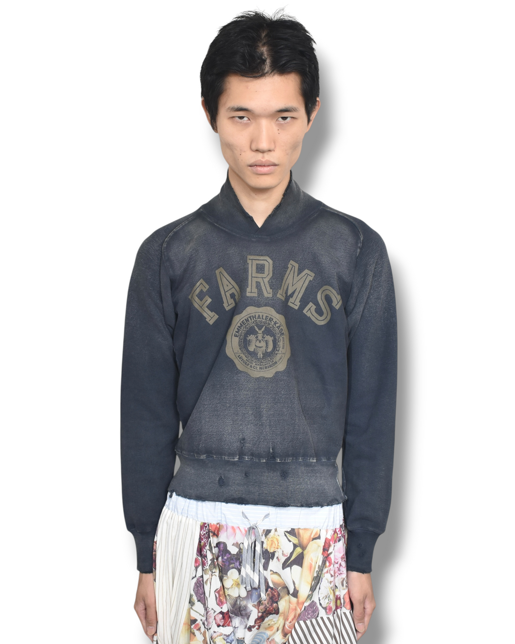 KAPITAL "farms" boro sweat top