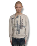 291295＝HOMME zip docking sweat top