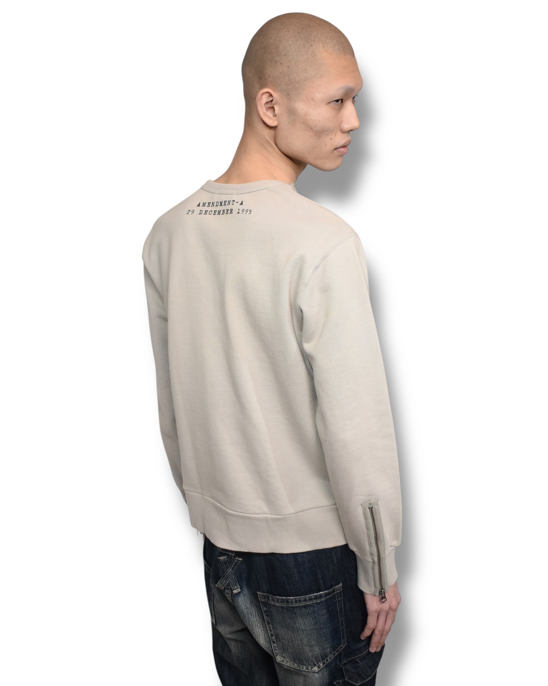 291295＝HOMME zip docking sweat top