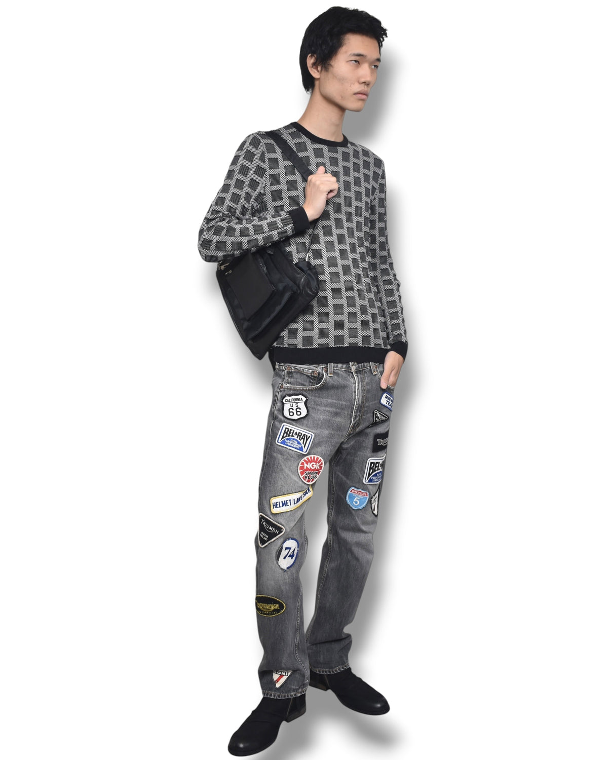 03ss JUNYA WATANABE patched denim pants