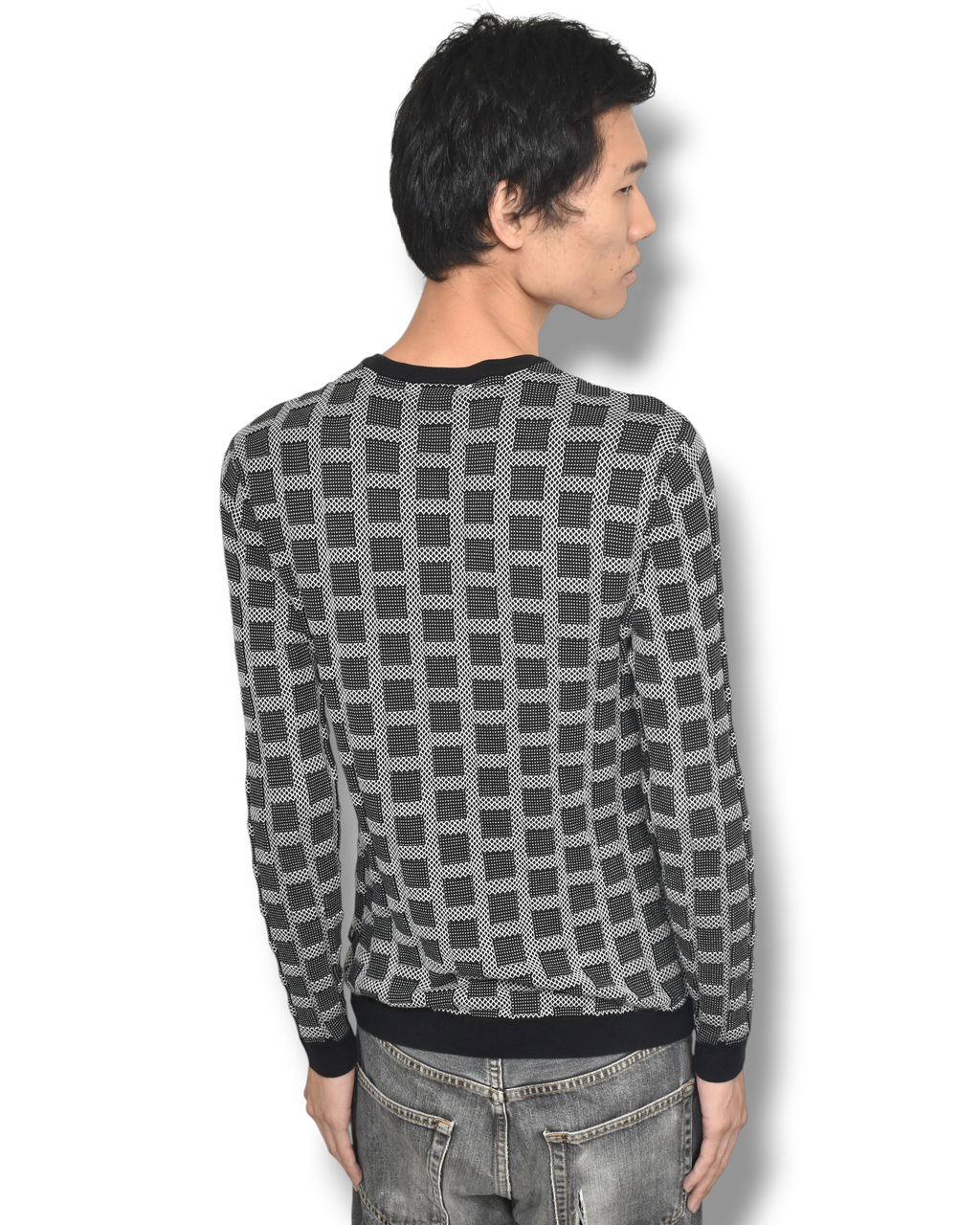 EMPORIO ARMANI waffle knit top