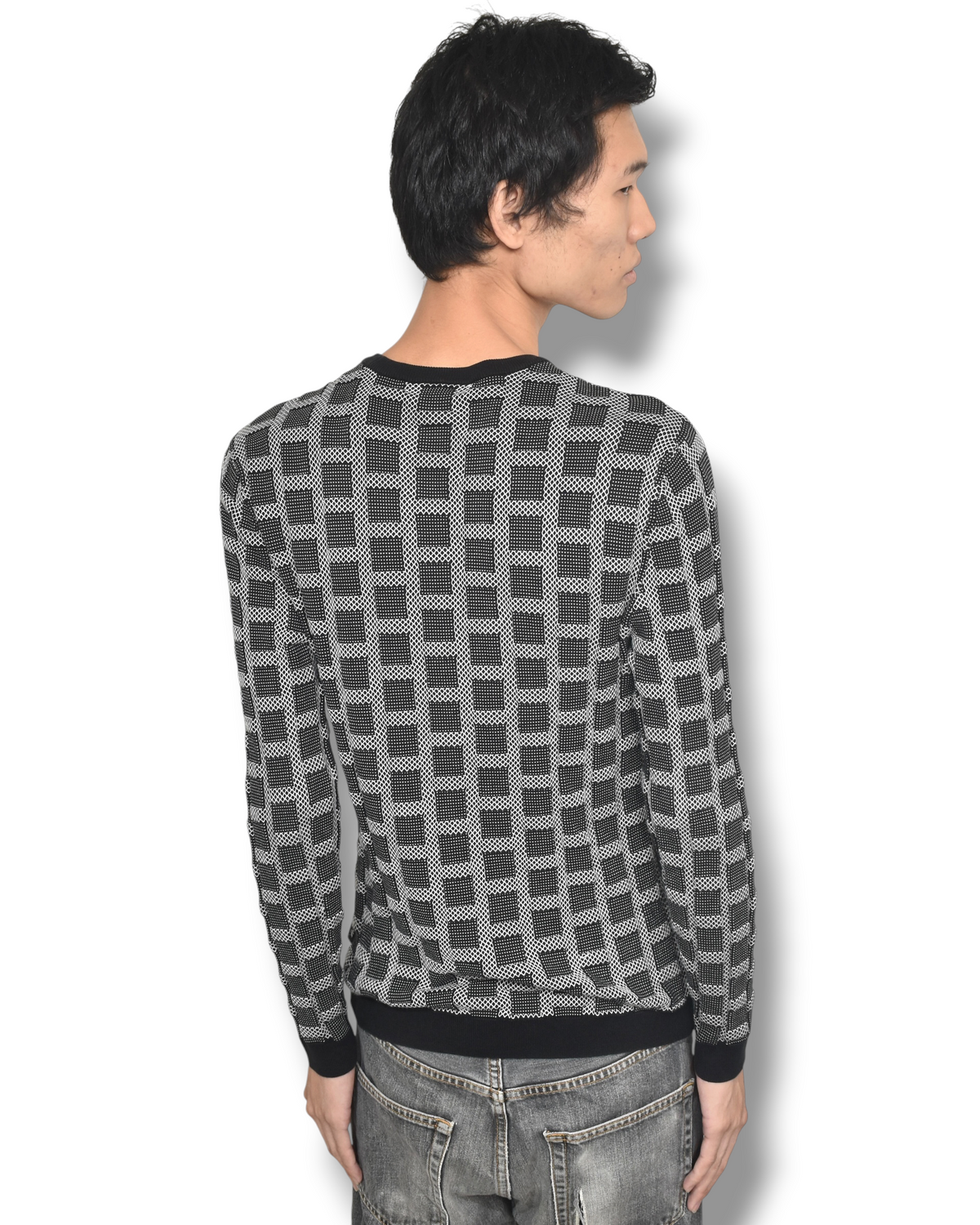 EMPORIO ARMANI waffle knit top
