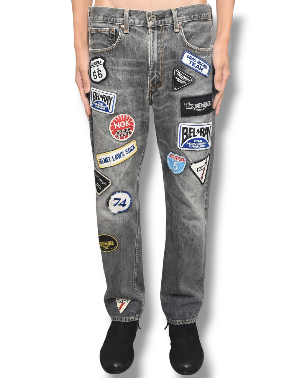 03ss JUNYA WATANABE patched denim pants