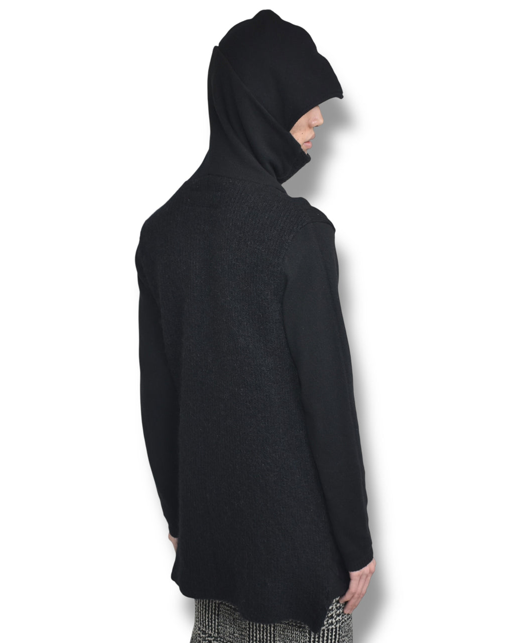 KOHSHIN SATOH exhibition sample patched knit hoodie