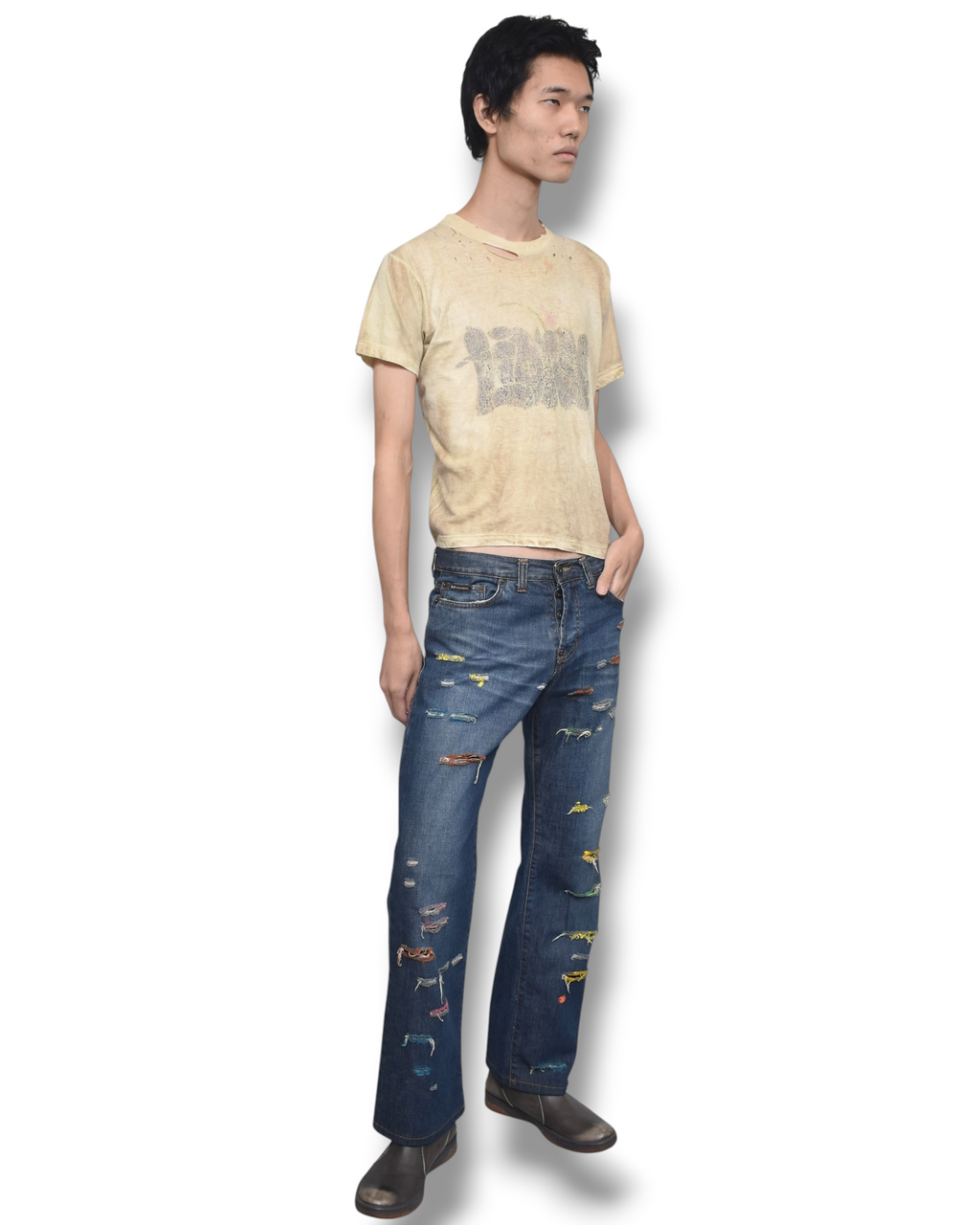 NOZOMI ISHIGURO distressed T-shirt