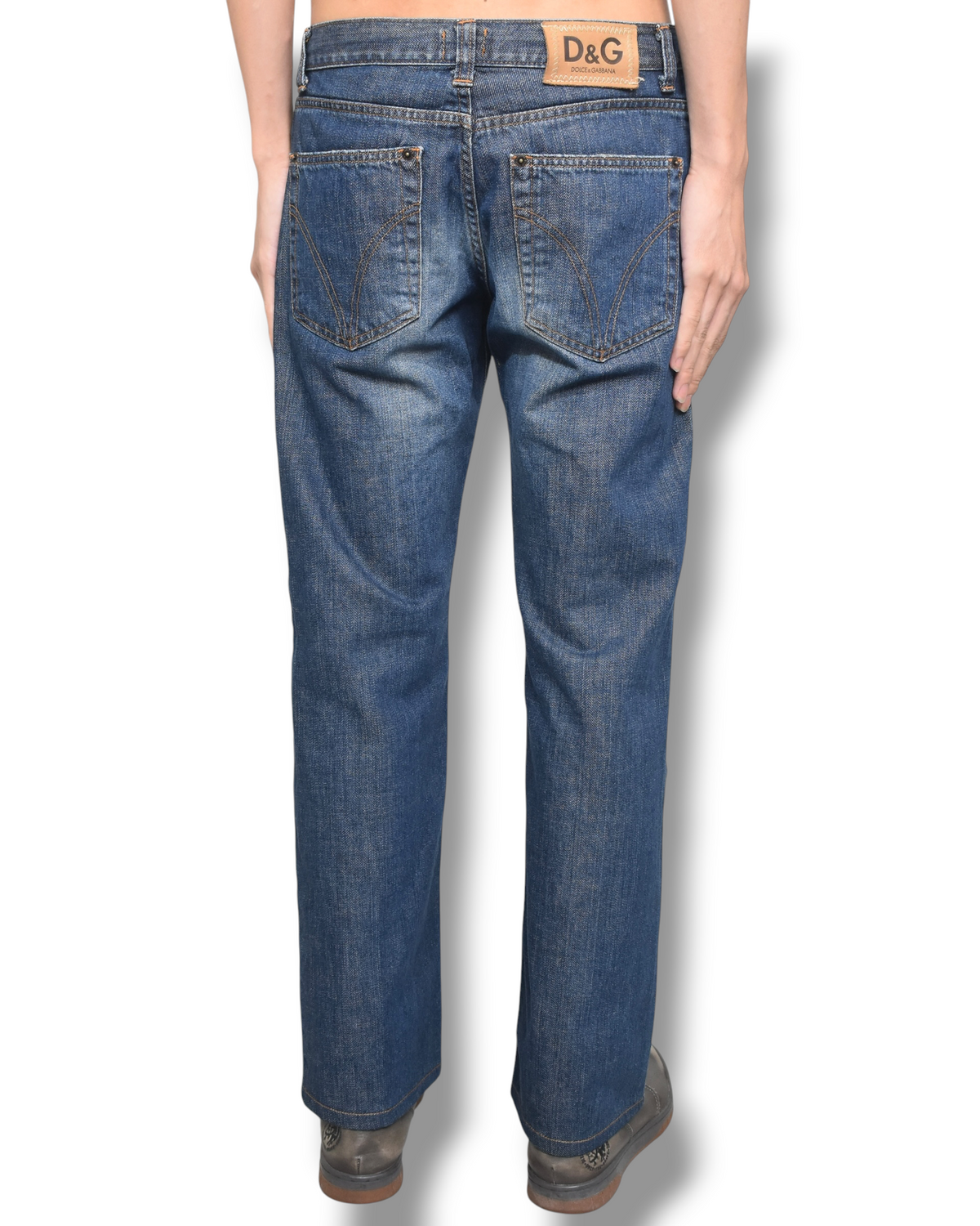 D&G multicolor damaged denim pants