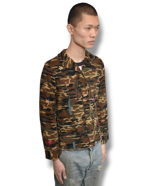 BETTYSBLUE embroidery camo jacket