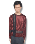 JEAN PAUL GAULTIER HOMME mesh switching long sleeve top