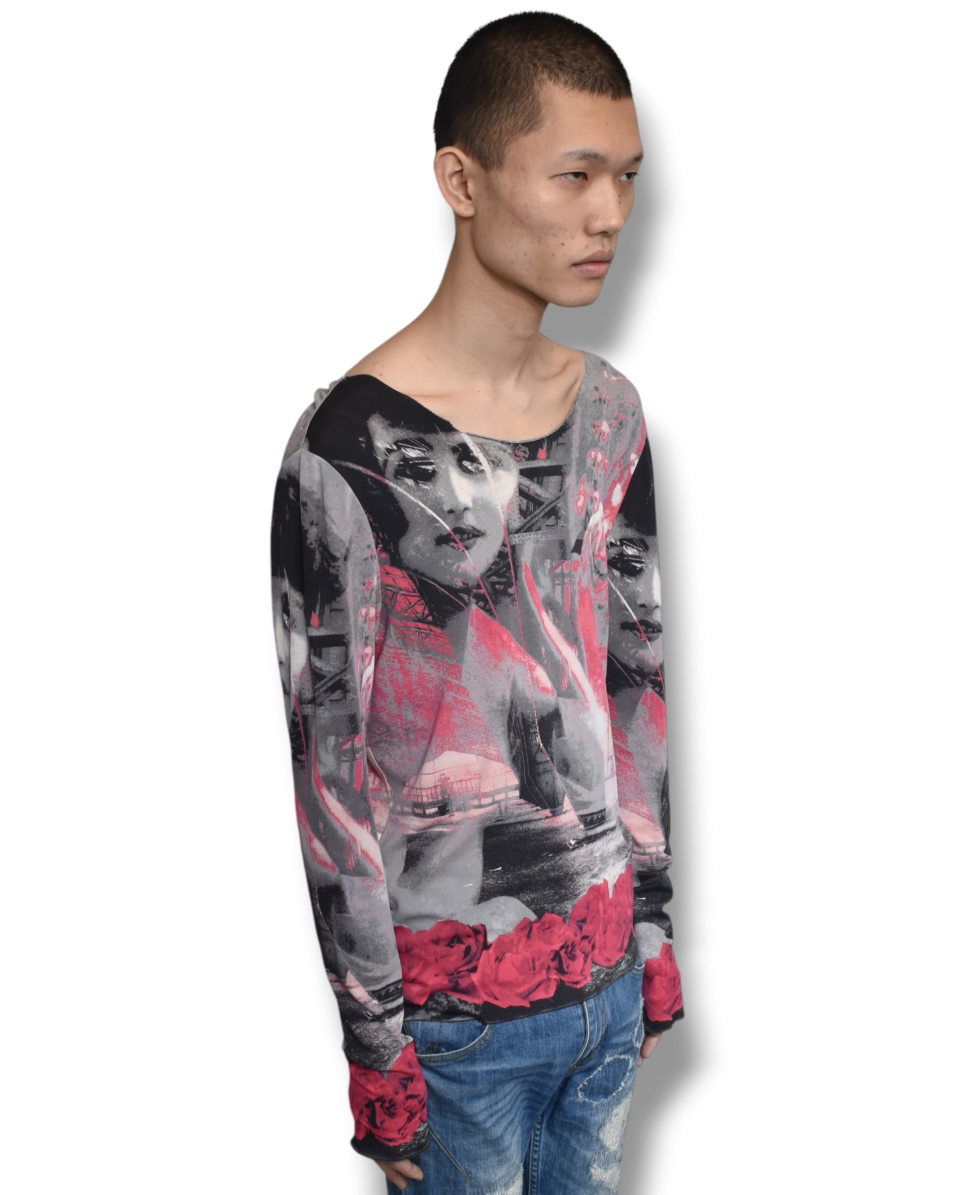 JPG CLASSIQUE second skin graphic long sleeve top