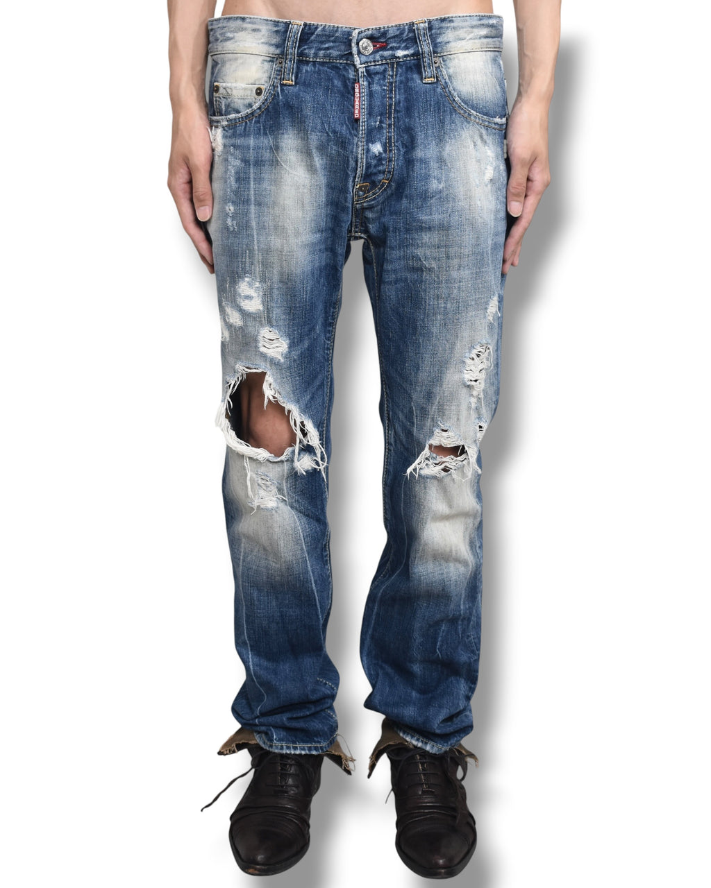 DSQUARED2 damaged denim pants