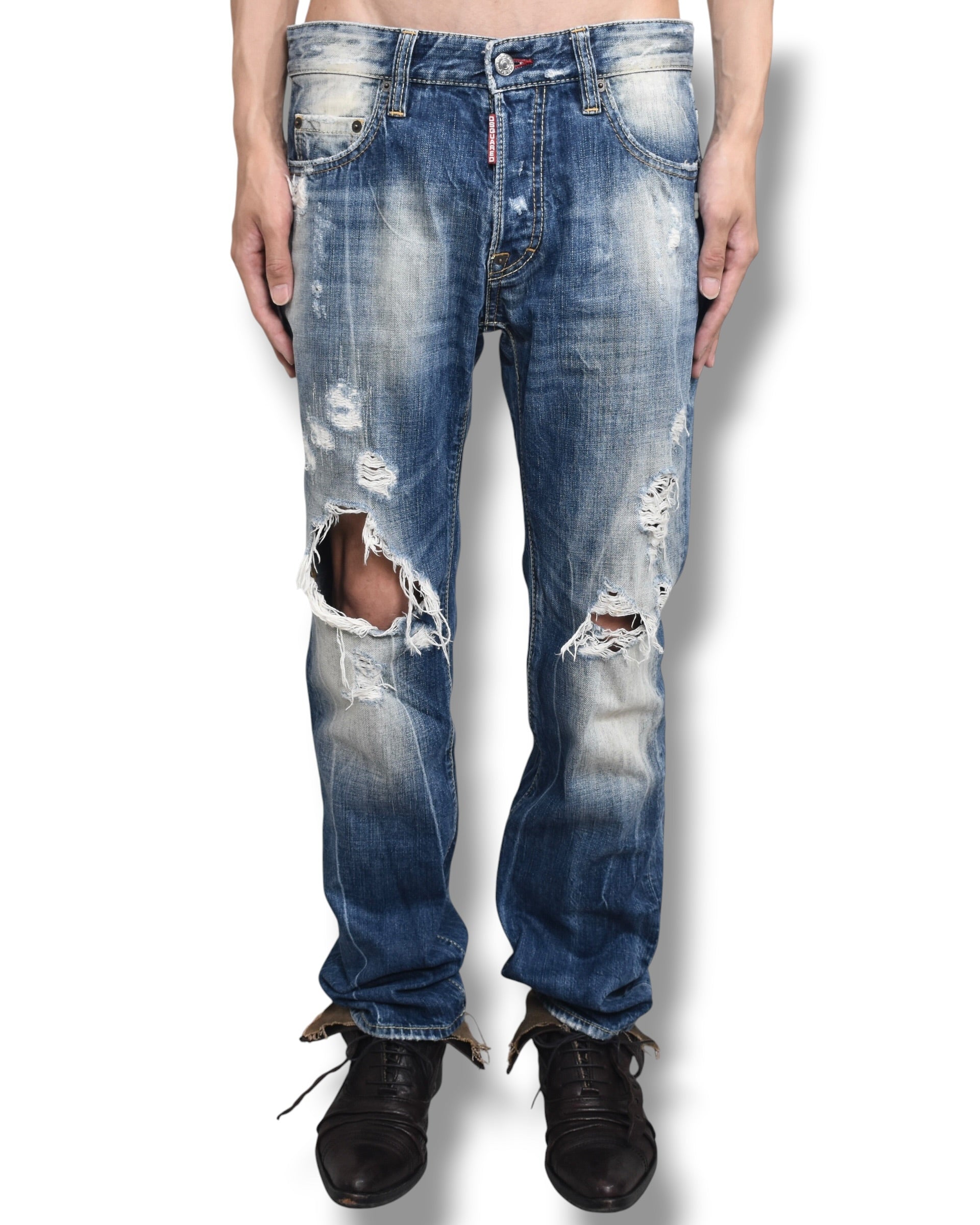 DSQUARED2 damaged denim pants