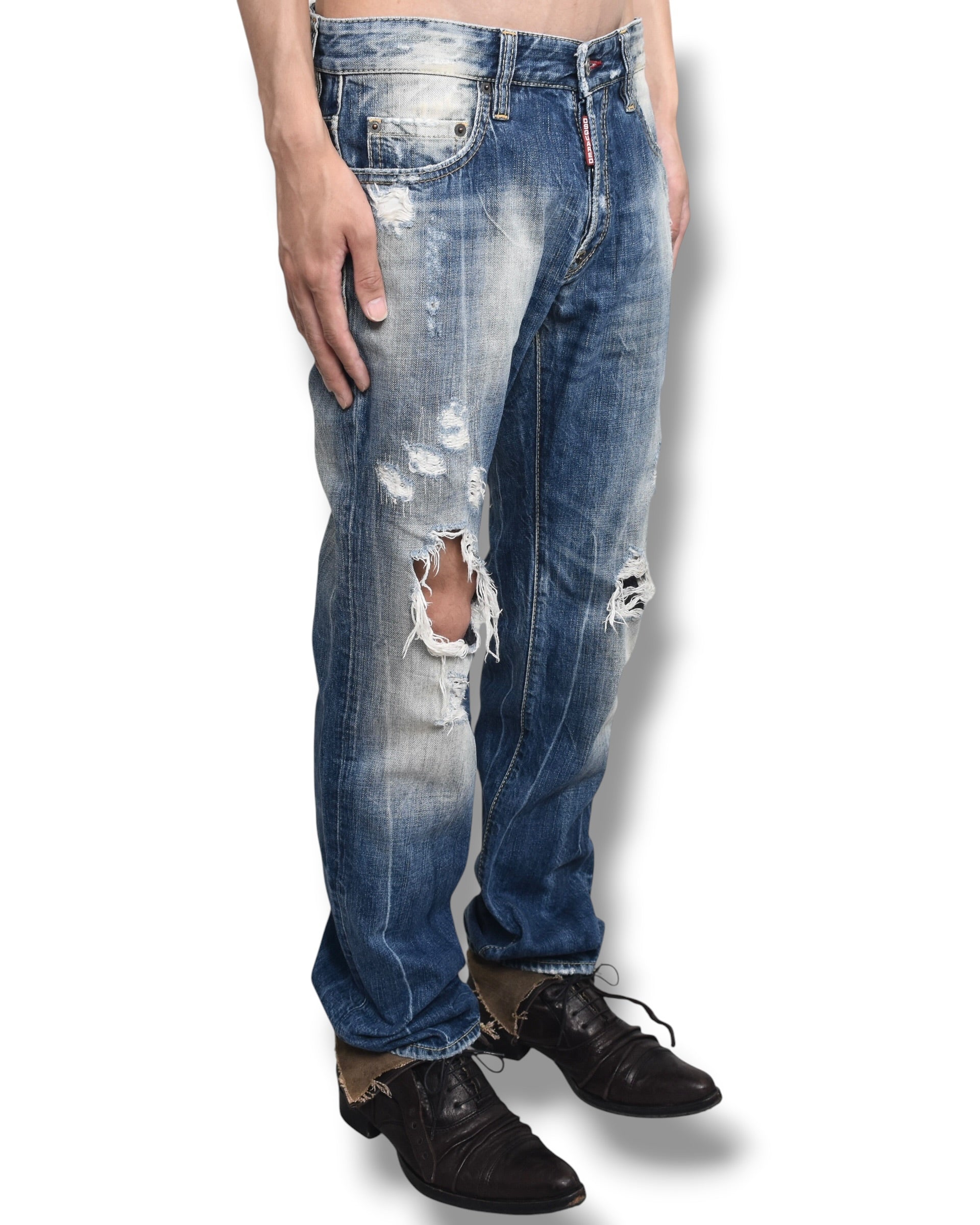 DSQUARED2 damaged denim pants