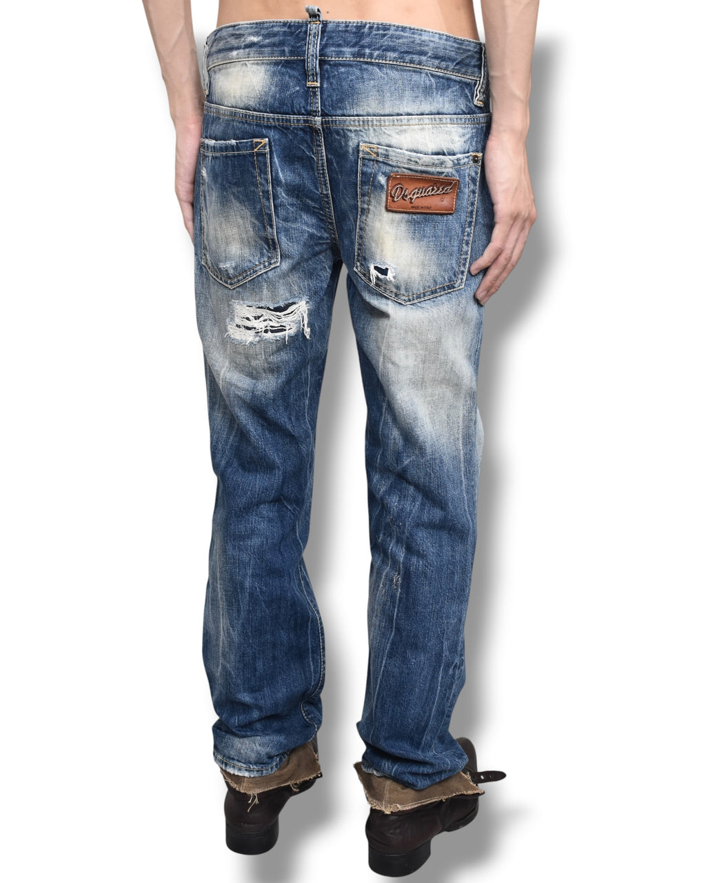DSQUARED2 damaged denim pants
