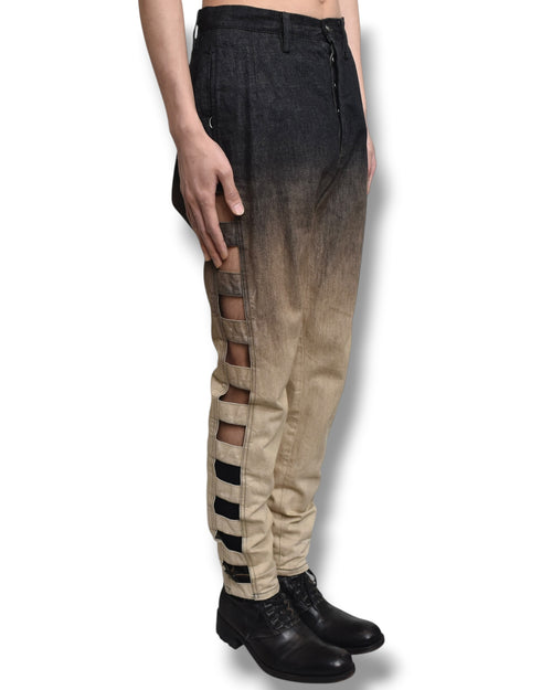 13SS LIMI FEU gradation cutting denim pants