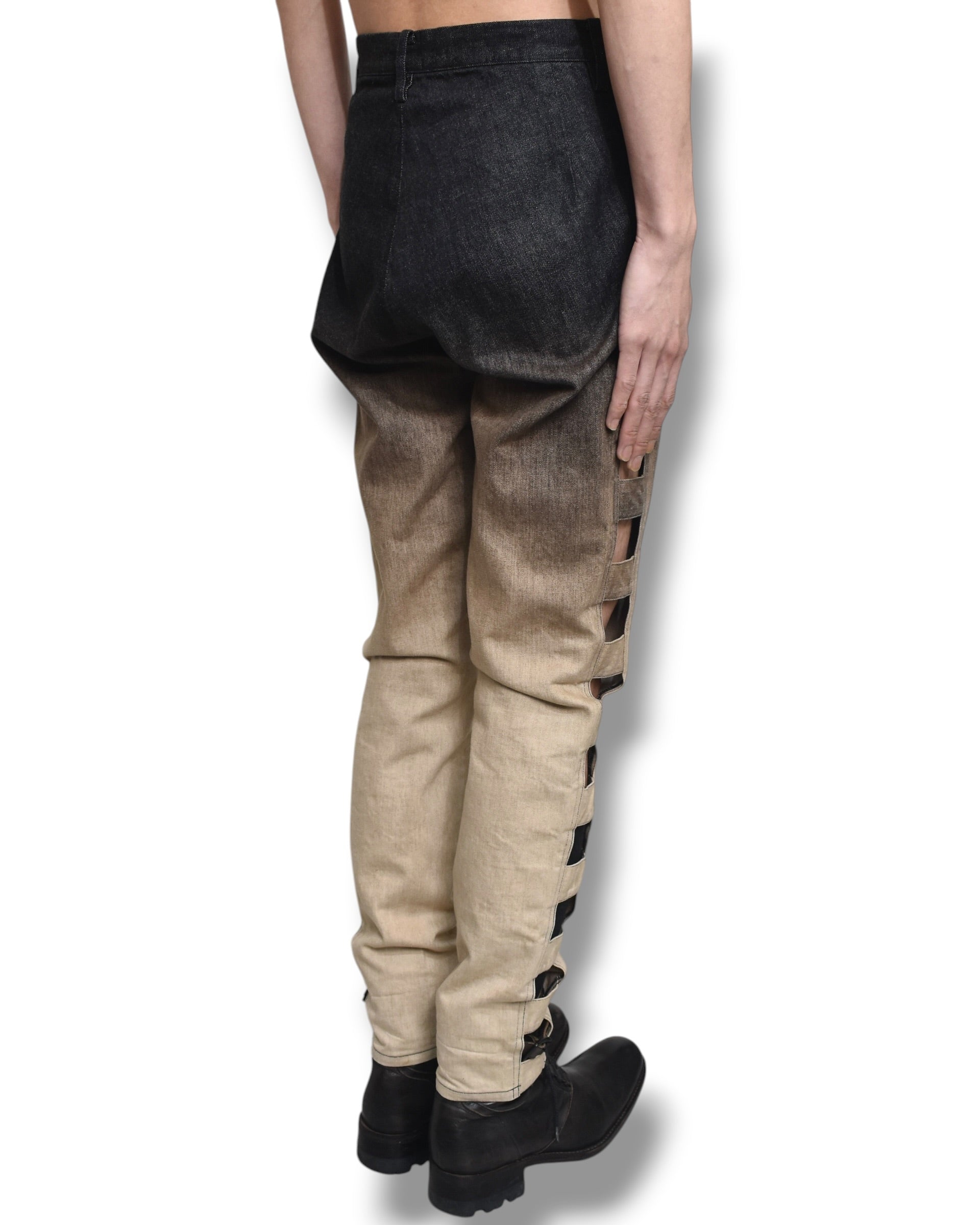 13SS LIMI FEU gradation cutting denim pants