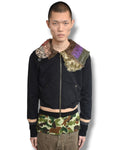 vintage zip up knitted blouson