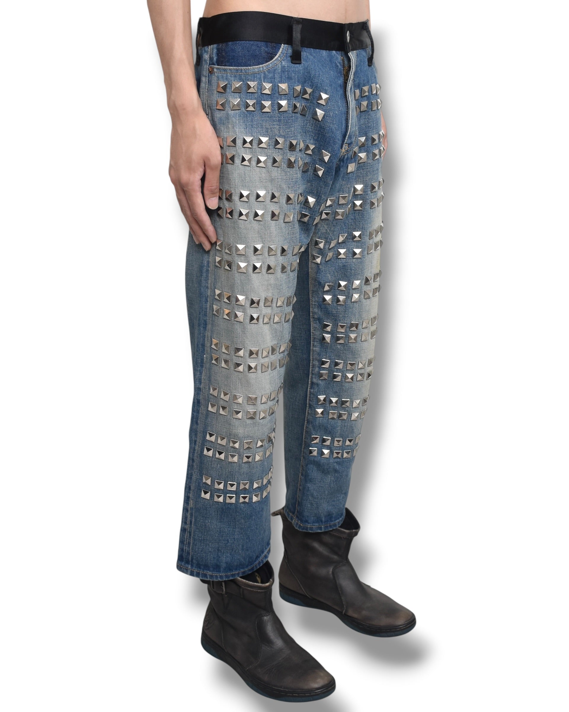 16ss JUNYA WATANABE studs cropped denim pants