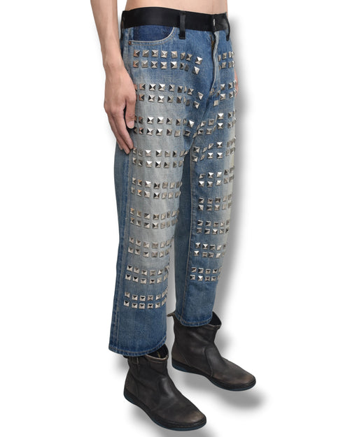 16ss JUNYA WATANABE studs cropped denim pants