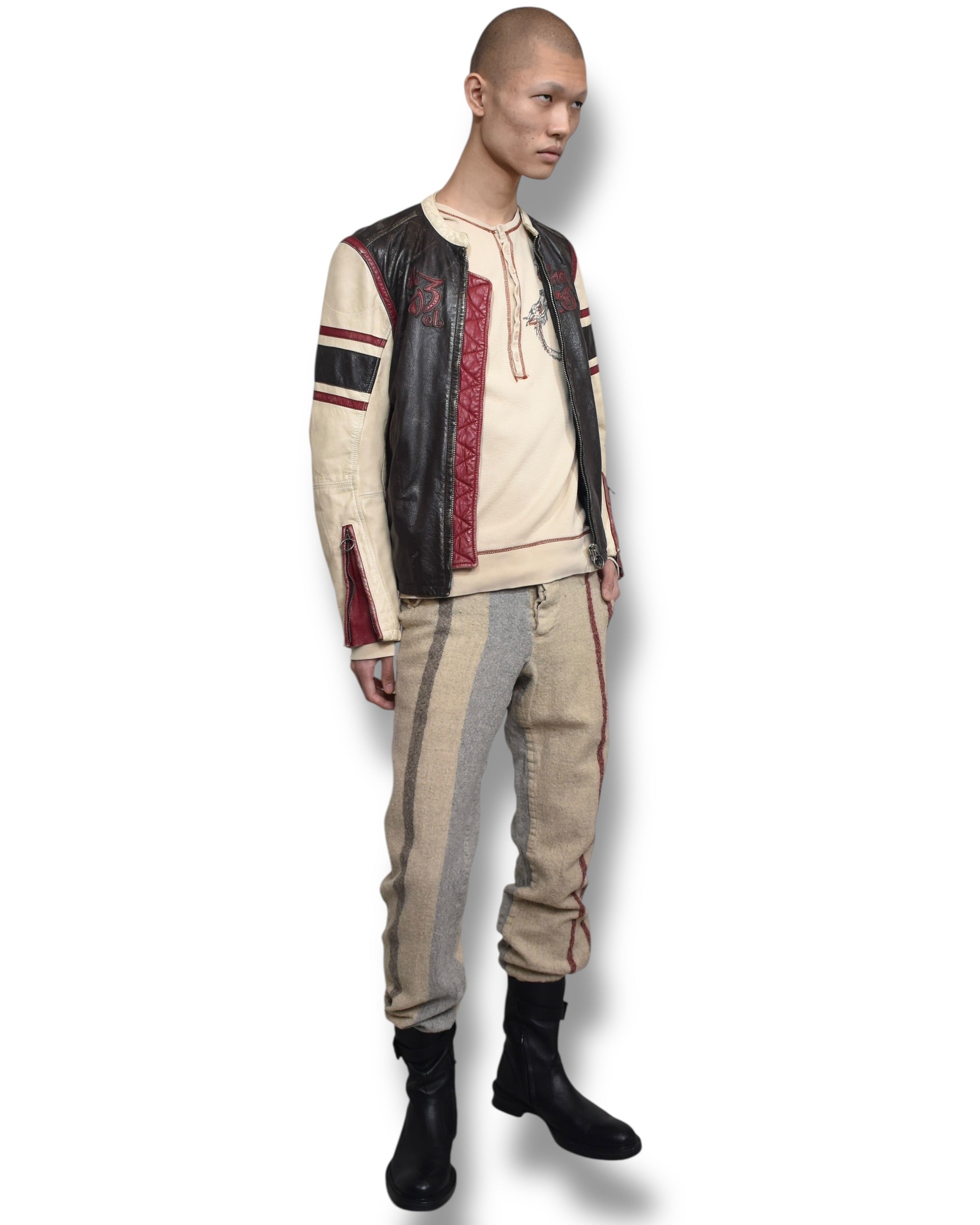 DIESEL lamb leather riders jacket