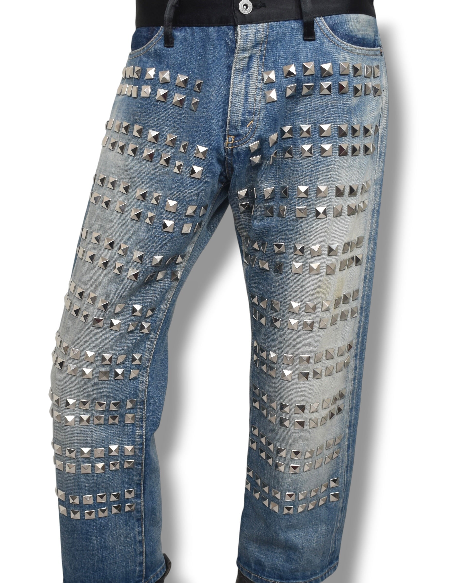 16ss JUNYA WATANABE studs cropped denim pants