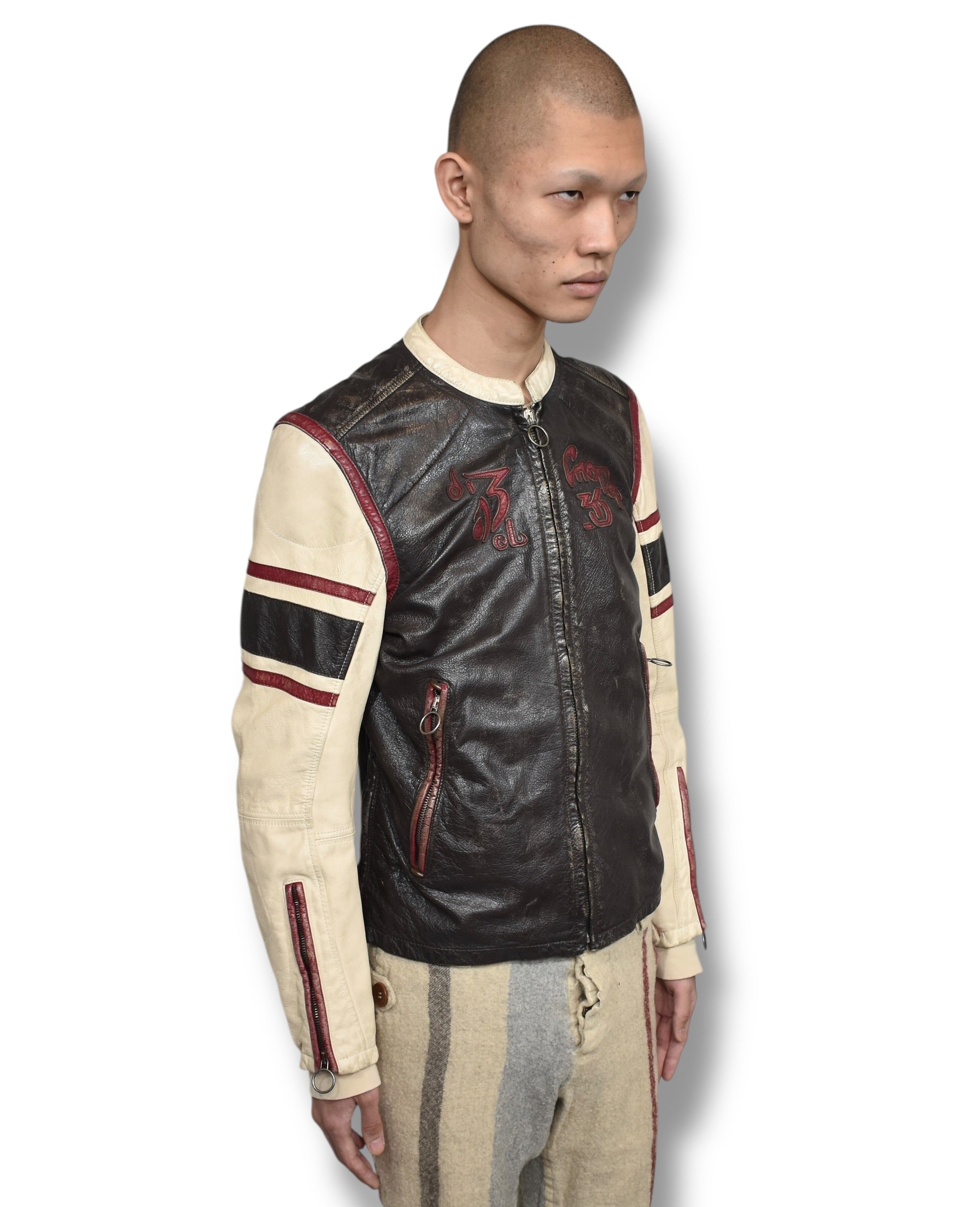 DIESEL lamb leather riders jacket
