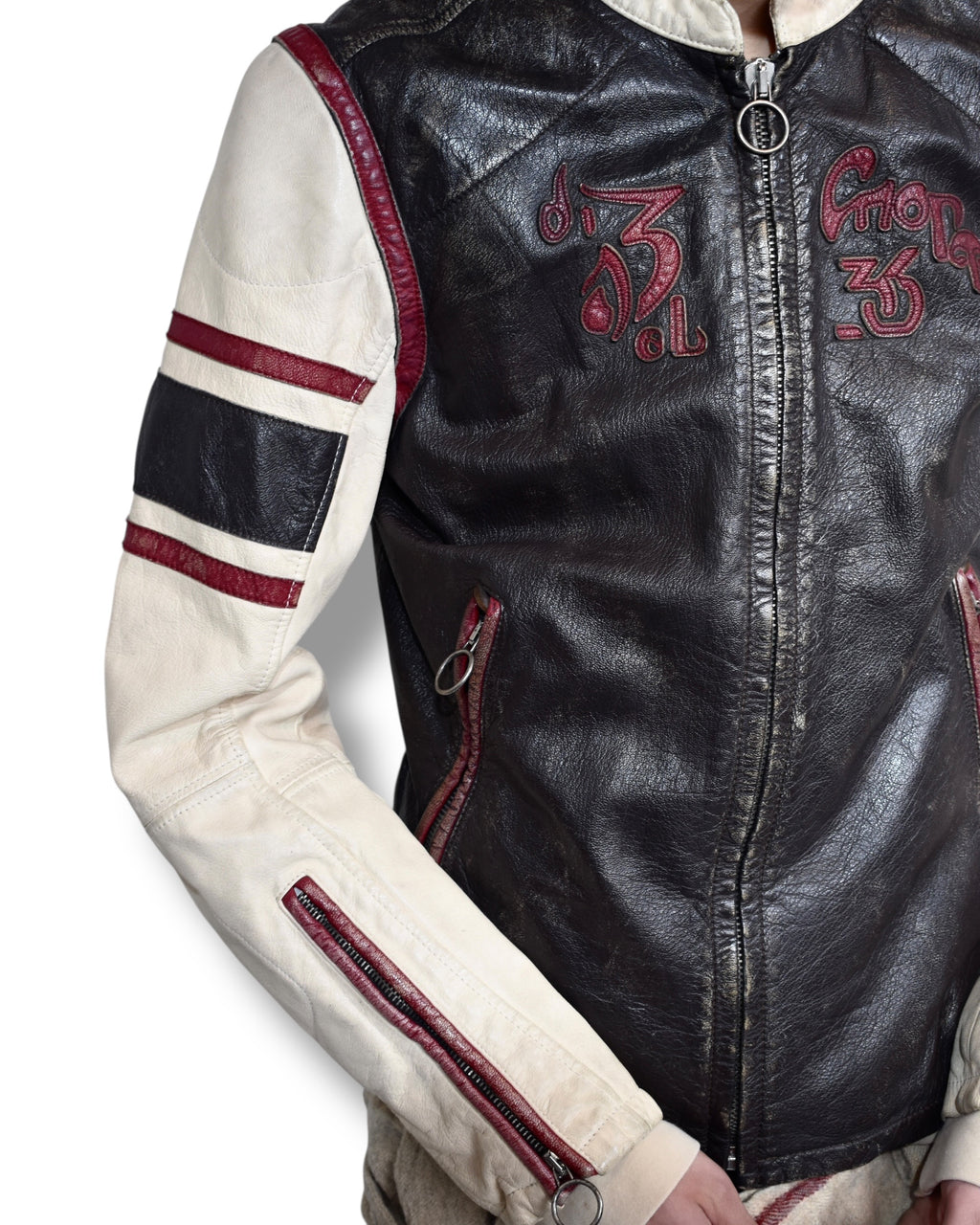 DIESEL lamb leather riders jacket